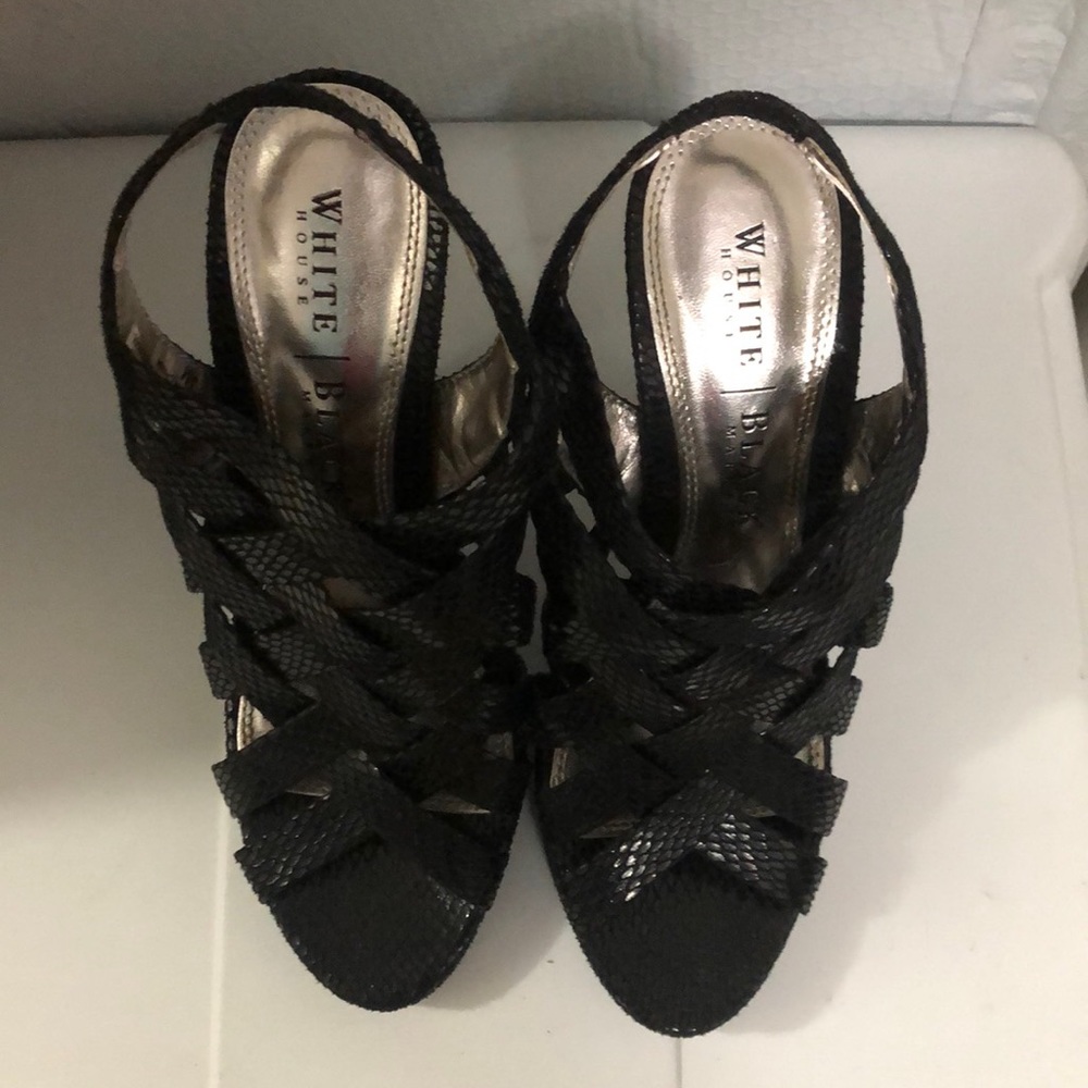 White and Black Zoe 5inch heel shoe size 6 1/2 M